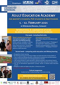 Adult Education Academy 2021 - Poster announcement
