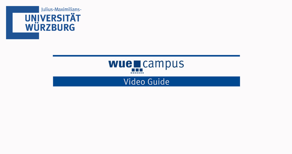 Thumbnail des Videos "WueCampus Video Guide"
