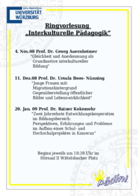 Flyer zur Ringvorlesung "Interkulturelle Pädagogik" Hier sollte der Flyer zur Ringvorlesung "Interkulturelle Pädagogik" zu sehen sein.