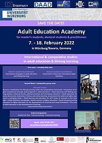 Adult Education Academy 2022 - Poster announcement