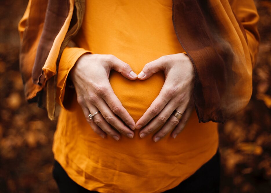 Frau mit Babybauch